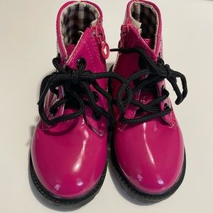 Pink Toddler Lace low boots
